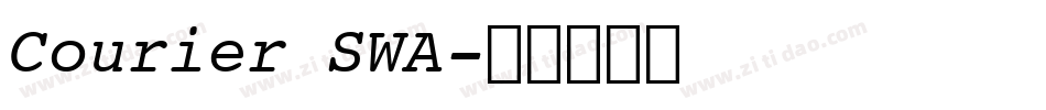 Courier SWA字体转换